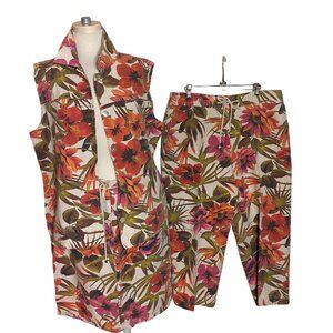 3 Piece Set - Chico's Vest, Skirt, and Capri Pants all size 3